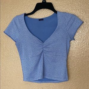 Brandy Melville blue floral Gina top
